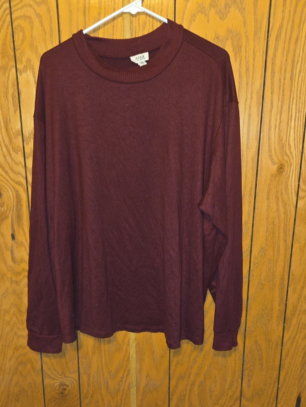 BOGO 🆓️ Ana Burgundy Womens Long Sleeve Top